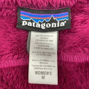 Patagonia fleece zippered hoodie plum colored M sz